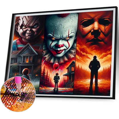 Horror Movie Protagonist - Full Round Drill Diamond Painting 50*45CM