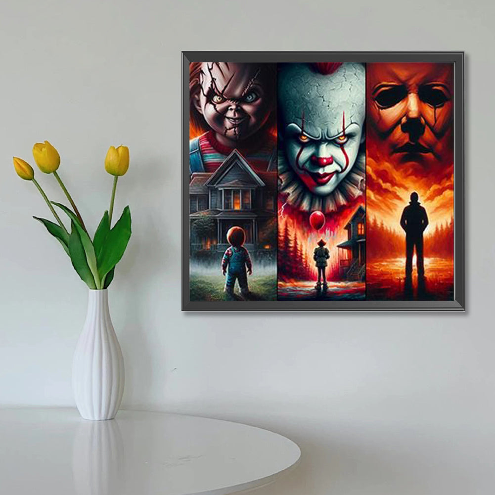 Horror Movie Protagonist - Full Round Drill Diamond Painting 50*45CM