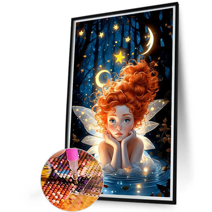 Moon Elf Girl - Full Round Drill Diamond Painting 40*65CM
