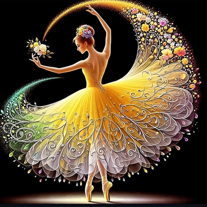 Beautiful Skirt Girl - Full Round Drill Diamond Painting 40*40CM