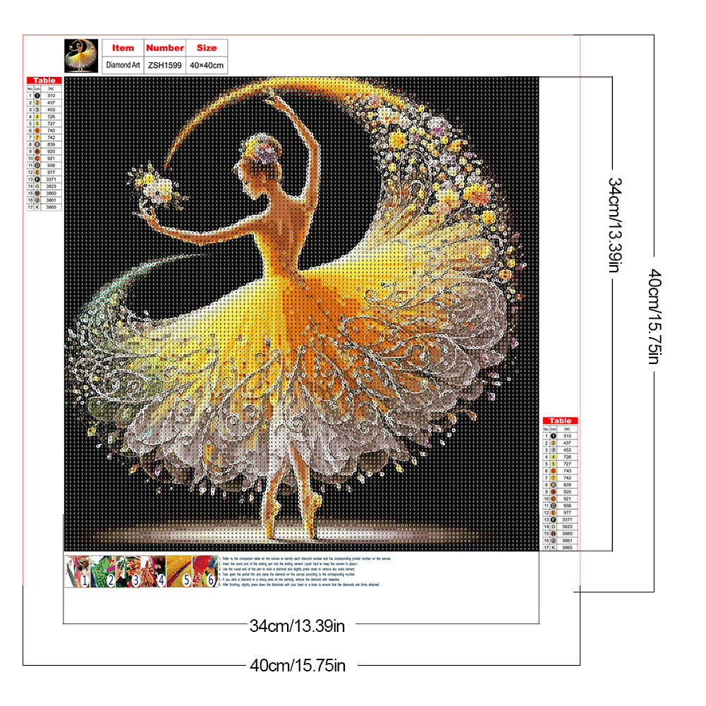 Beautiful Skirt Girl - Full Round Drill Diamond Painting 40*40CM