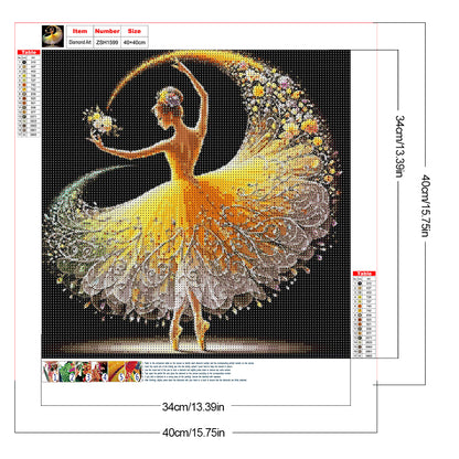 Beautiful Skirt Girl - Full Round Drill Diamond Painting 40*40CM