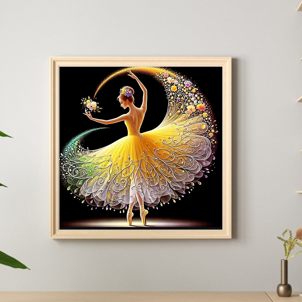 Beautiful Skirt Girl - Full Round Drill Diamond Painting 40*40CM