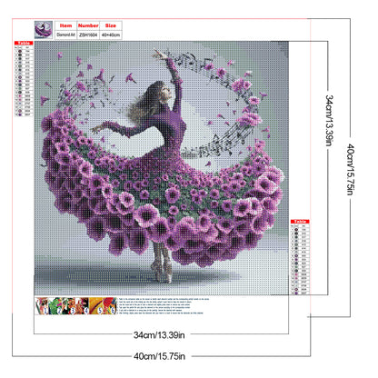 Beautiful Skirt Girl - Full Round Drill Diamond Painting 40*40CM