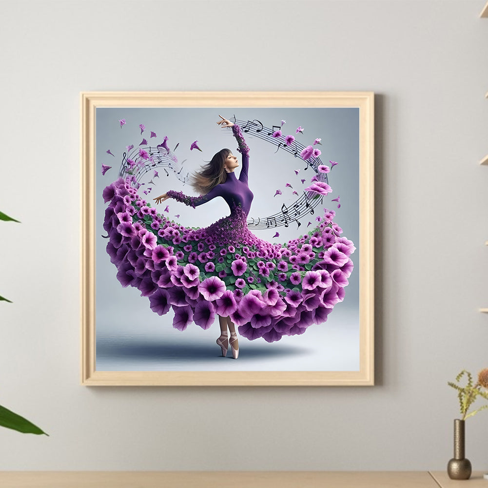 Beautiful Skirt Girl - Full Round Drill Diamond Painting 40*40CM