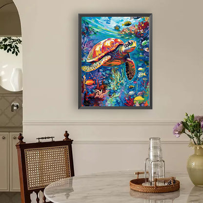 Colorful Turtle - Full Round Drill Diamond Painting 30*40CM