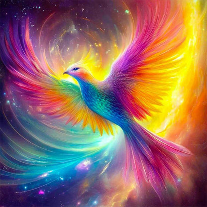 Phoenix With Wings - Full Round Drill Diamond Painting 30*30CM