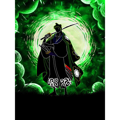 Anime Silhouette - Full Round Drill Diamond Painting 30*40CM