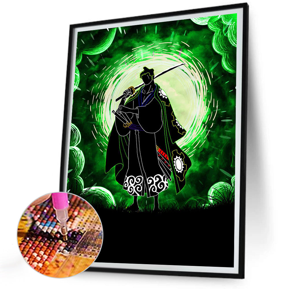 Anime Silhouette - Full Round Drill Diamond Painting 30*40CM