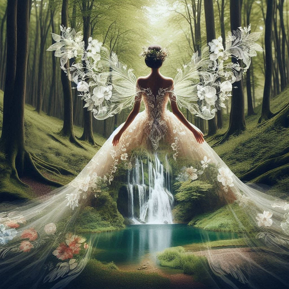 Silhouette - Full Round Drill Diamond Painting 40*40CM