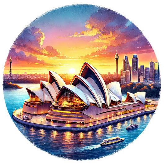 Sydney Opera House - Full Round Drill Diamond Painting 30*30CM