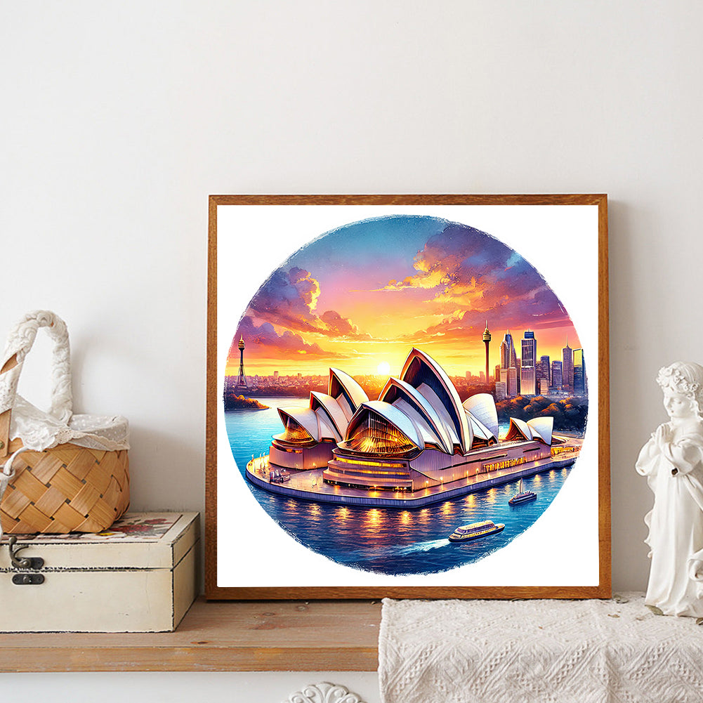 Sydney Opera House - Full Round Drill Diamond Painting 30*30CM