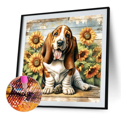 Beagle - Full Round Drill Diamond Painting 40*40CM