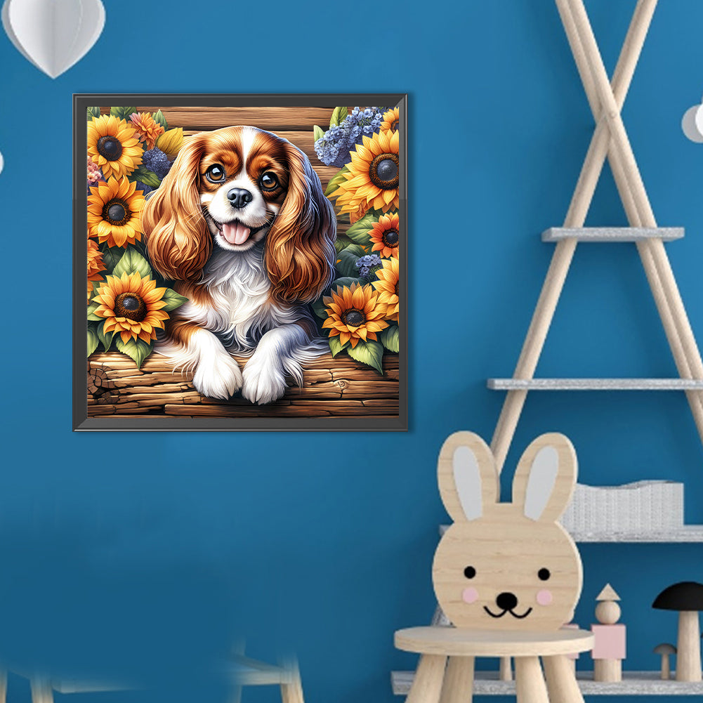 King Charles Spaniel - Full Round Drill Diamond Painting 40*40CM
