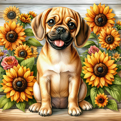 Dachshund - Full Round Drill Diamond Painting 40*40CM