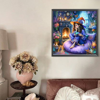 Witch Of Leisure Time - Full AB Round Drill Diamond Painting 40*40CM