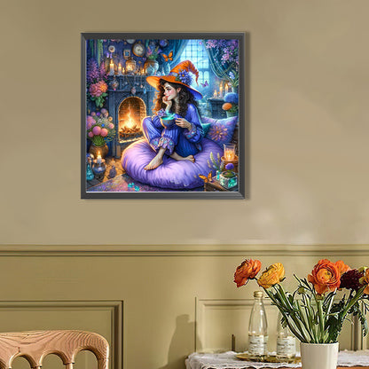 Witch Of Leisure Time - Full AB Round Drill Diamond Painting 40*40CM