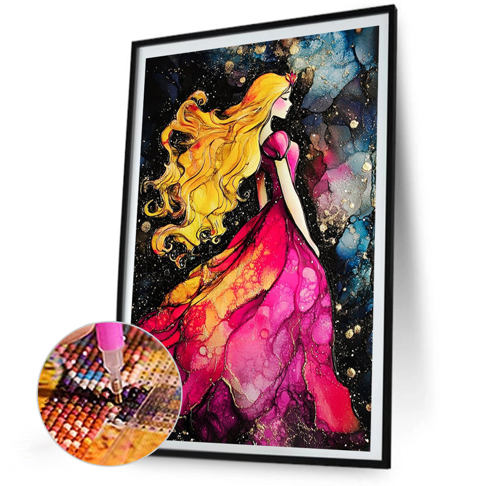 Blonde Princess - Full AB Round Drill Diamond Painting 40*60CM