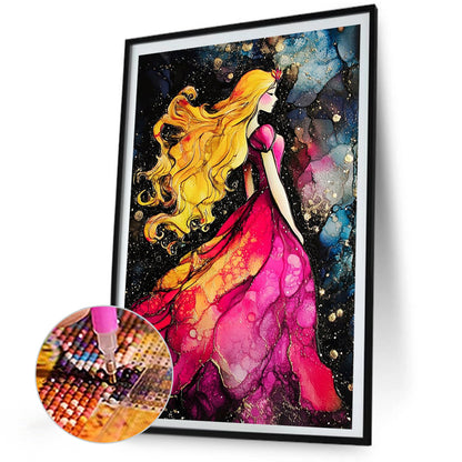 Blonde Princess - Full AB Round Drill Diamond Painting 40*60CM