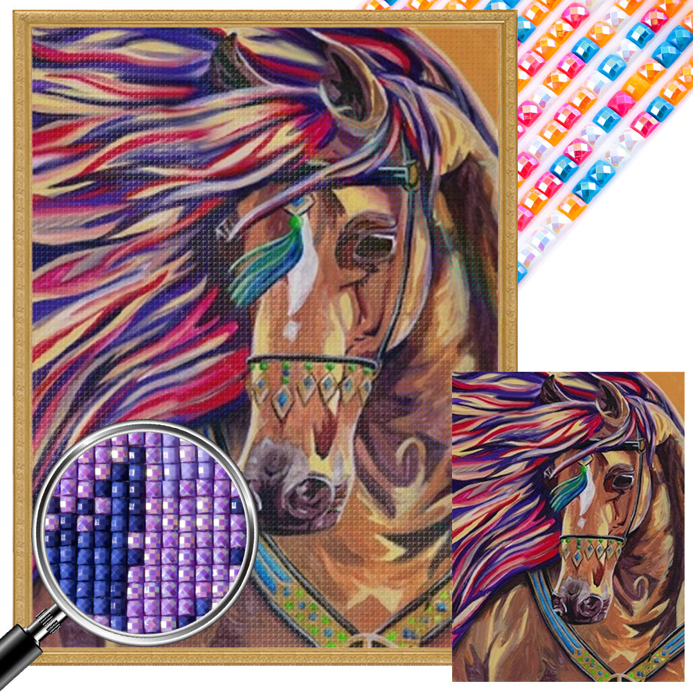 Horse - Full AB Square Drill Diamond Painting 30*40CM