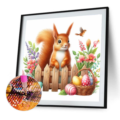 Squirrel - Full Round Drill Diamond Painting 40*40CM