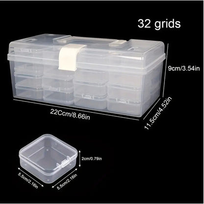 32 Grid Bead Storage Container Diamond Embroidery Beaded Toolbox for Small Items