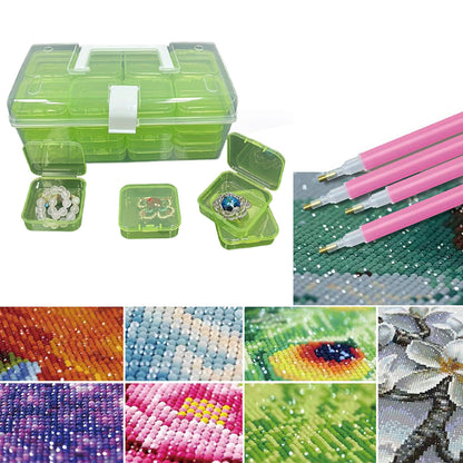 32 Grid Bead Storage Container Diamond Embroidery Beaded Toolbox for Small Items