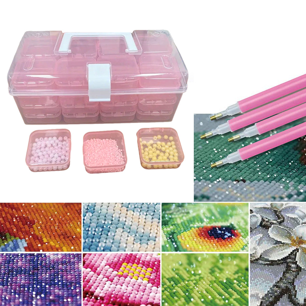 32 Grid Bead Storage Container Diamond Embroidery Beaded Toolbox for Small Items