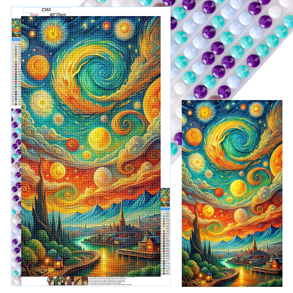 Sky Scenery - Full Round Drill Diamond Painting 40*70CM