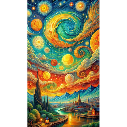 Sky Scenery - Full Round Drill Diamond Painting 40*70CM