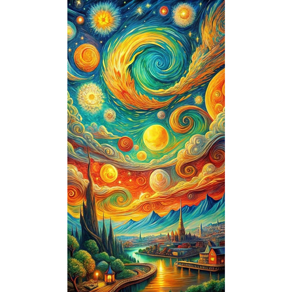 Sky Scenery - Full Round Drill Diamond Painting 40*70CM