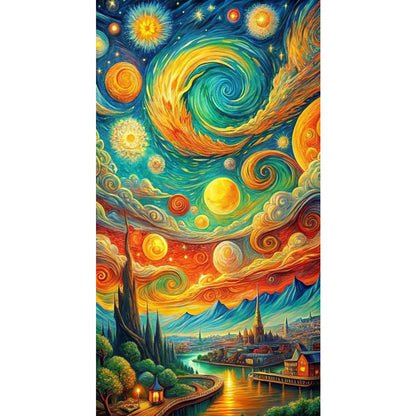 Sky Scenery - Full Round Drill Diamond Painting 40*70CM