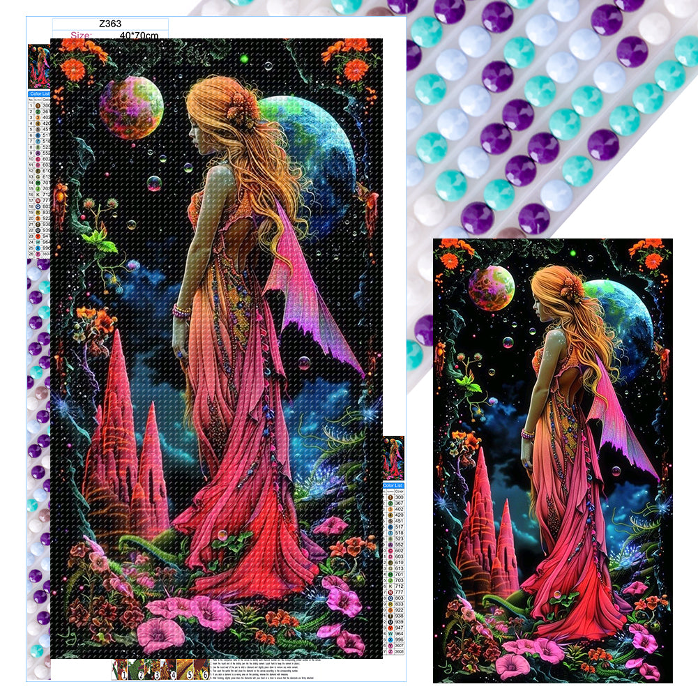 Dark Girl - Full Round Drill Diamond Painting 40*70CM