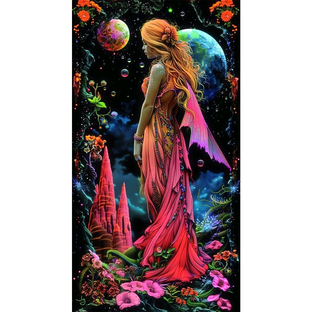 Dark Girl - Full Round Drill Diamond Painting 40*70CM
