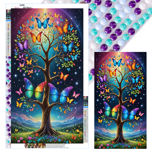 Butterfly Tree - Full Round Drill Diamond Painting 40*70CM