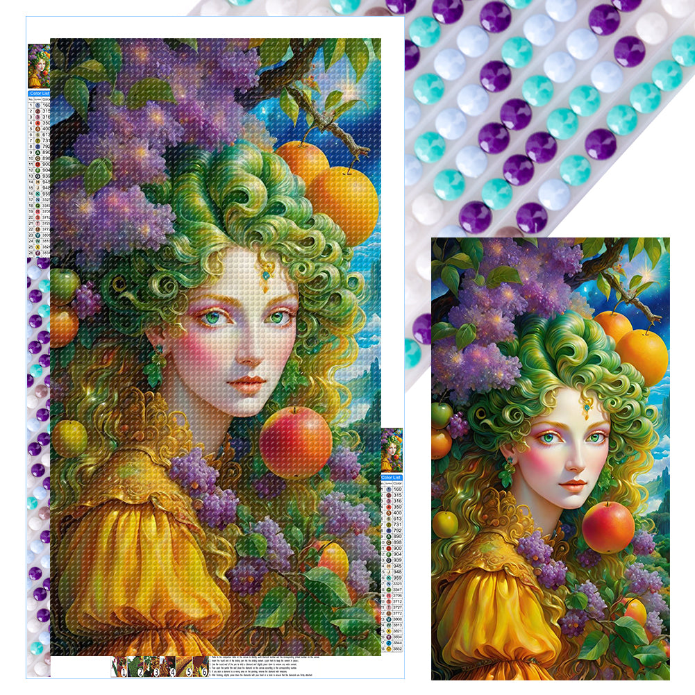 Vintage Girl - Full Round Drill Diamond Painting 40*70CM