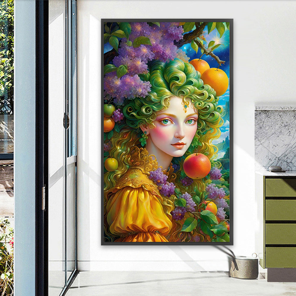 Vintage Girl - Full Round Drill Diamond Painting 40*70CM