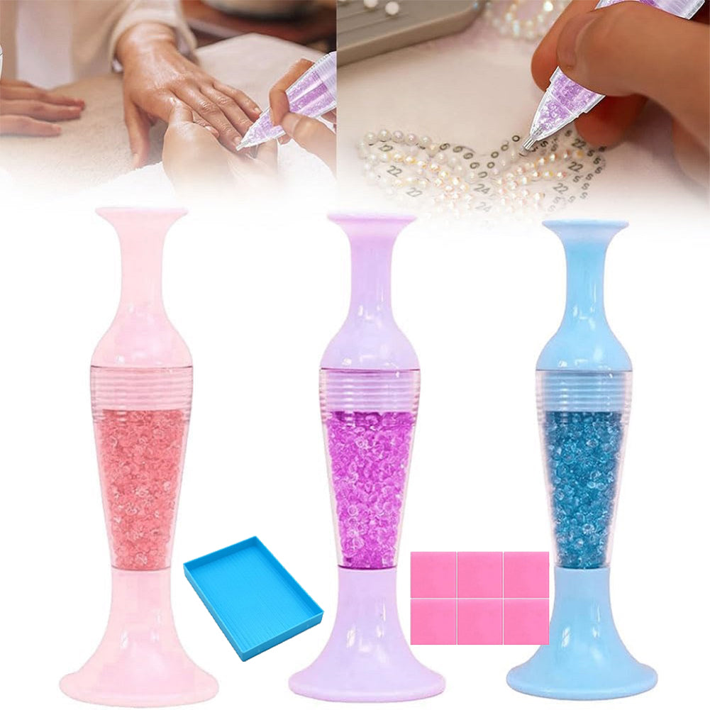 3Pcs Vase Shape 5D Diamond Painting Tool Diamond Art Painting Pen for Art Crafts