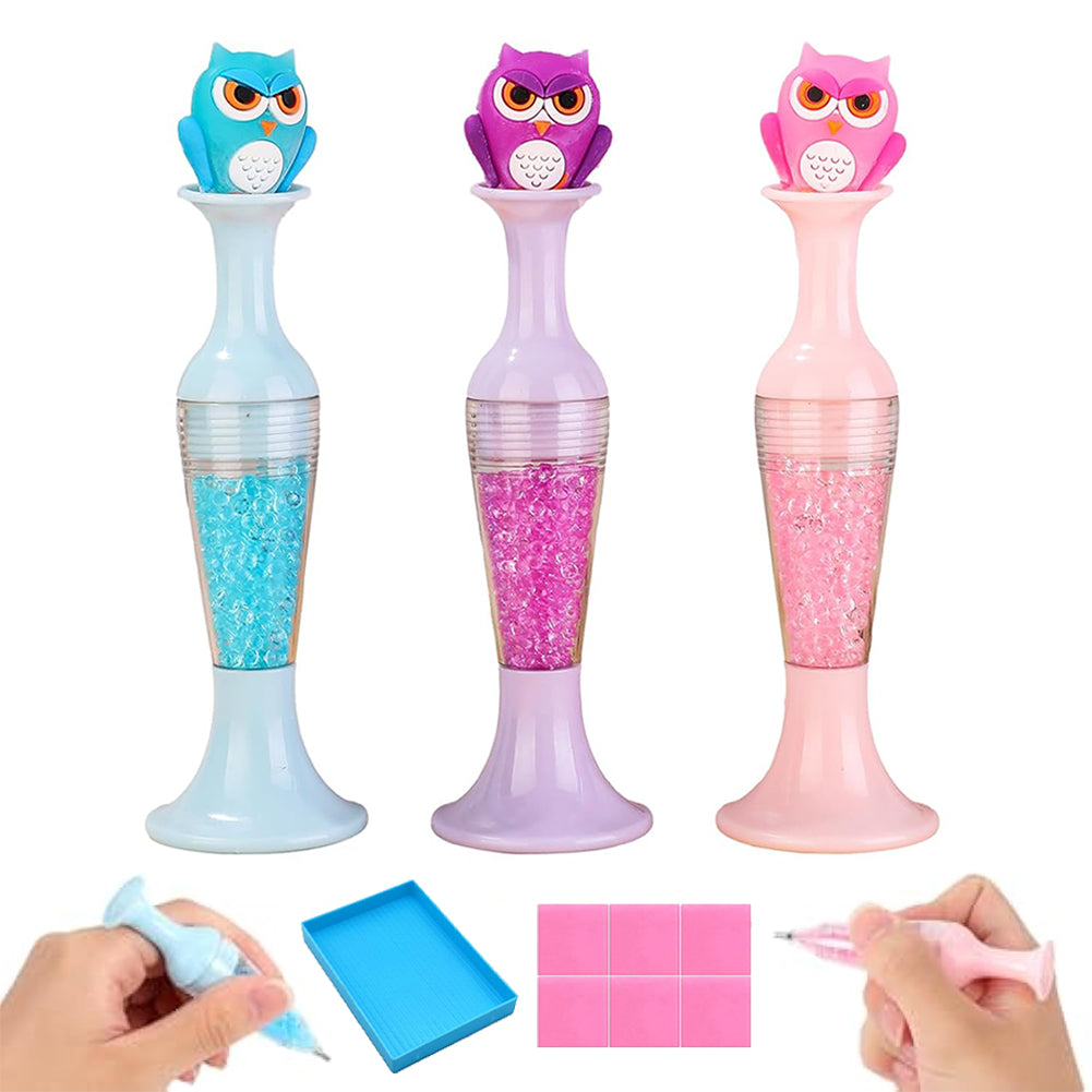 3Pcs Vase Shape 5D Diamond Painting Tool Diamond Art Painting Pen for Art Crafts