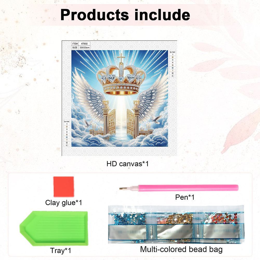Wings Crown - Special Shaped Drill Diamond Painting 30*30CM