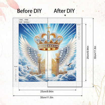 Wings Crown - Special Shaped Drill Diamond Painting 30*30CM