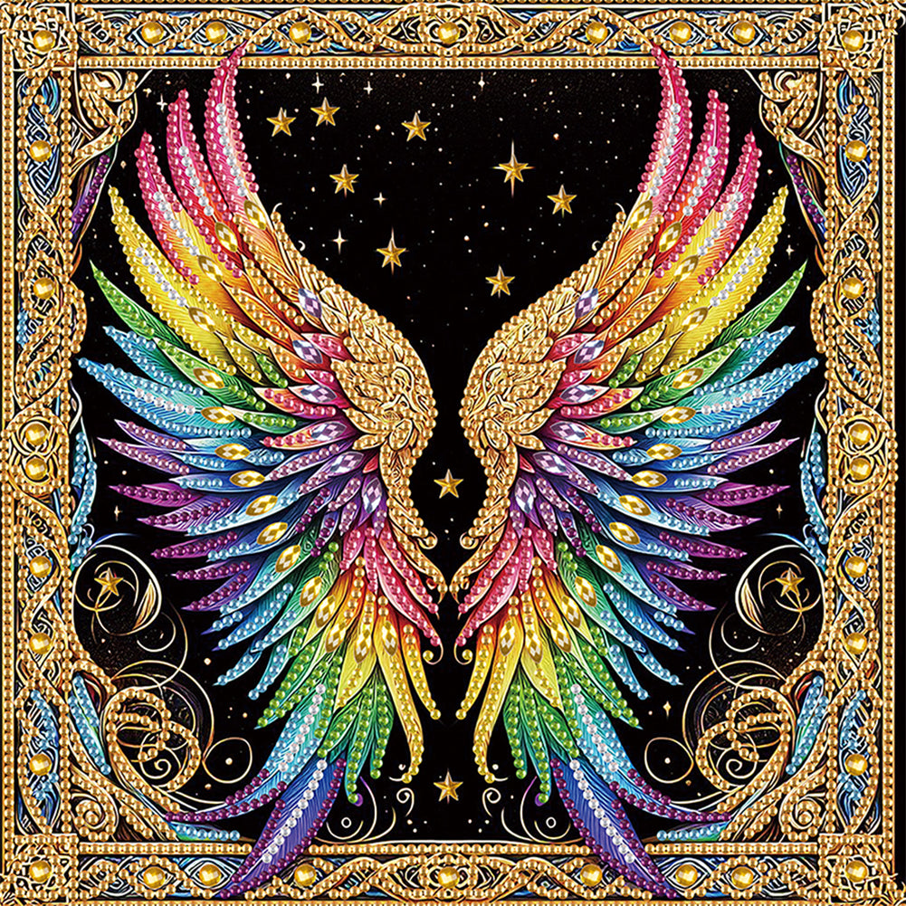 Colorful Wings - Special Shaped Drill Diamond Painting 30*30CM