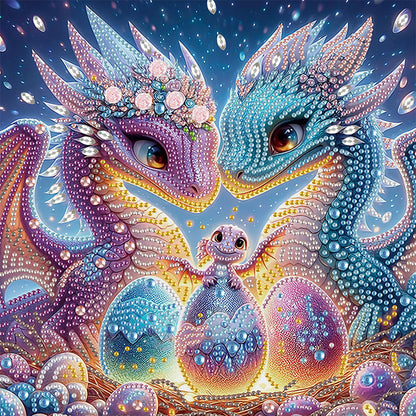 Easter Egg Dinosaur - Special Shaped Drill Diamond Painting 30*30CM