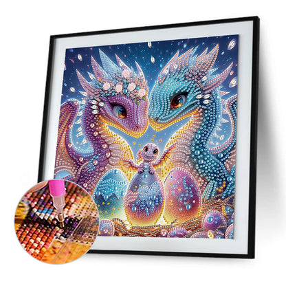 Easter Egg Dinosaur - Special Shaped Drill Diamond Painting 30*30CM