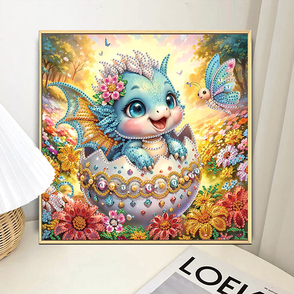 Easter Egg Dinosaur - Special Shaped Drill Diamond Painting 30*30CM