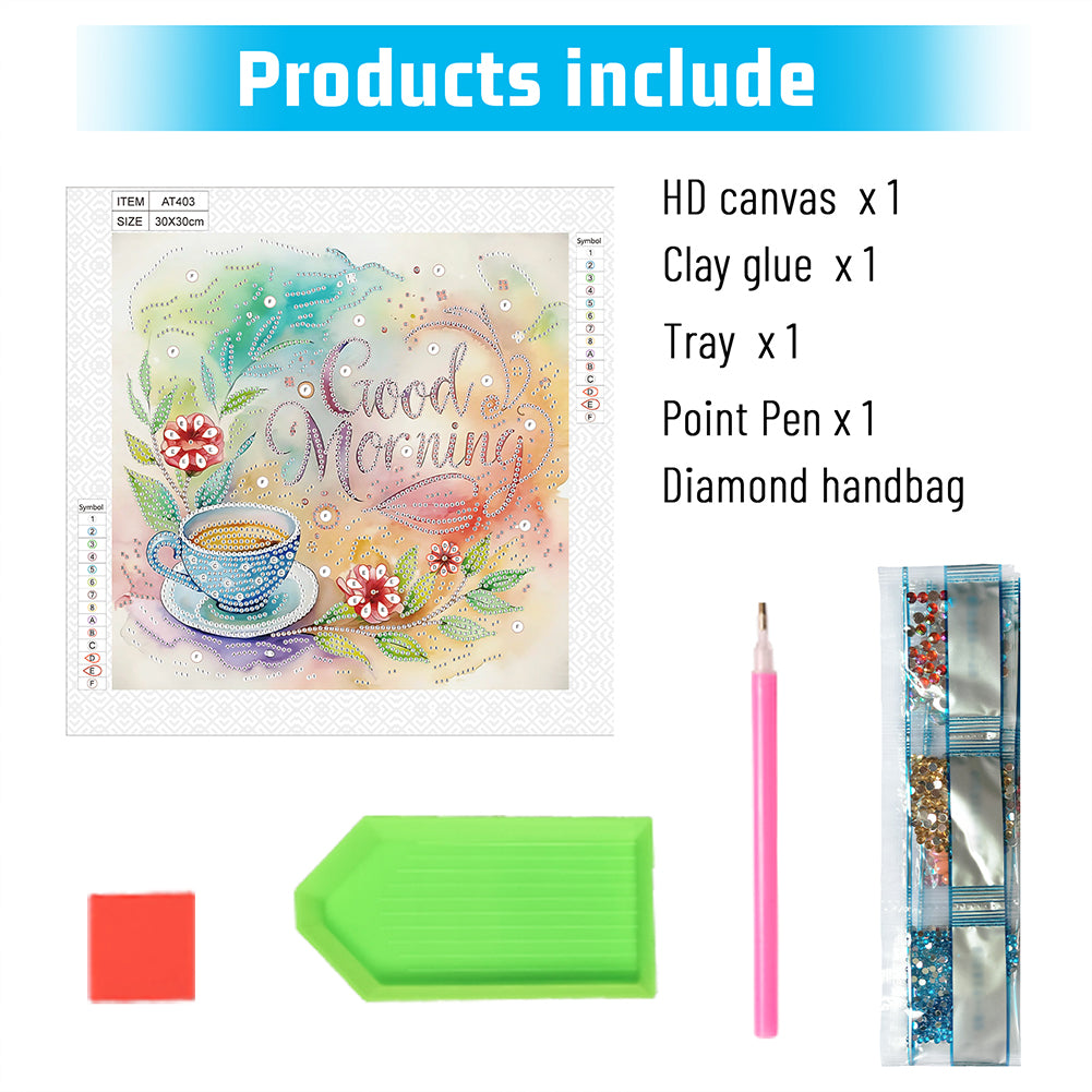 Coffee Dessert - Special Shaped Drill Diamond Painting 30*30CM