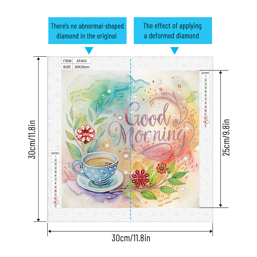 Coffee Dessert - Special Shaped Drill Diamond Painting 30*30CM