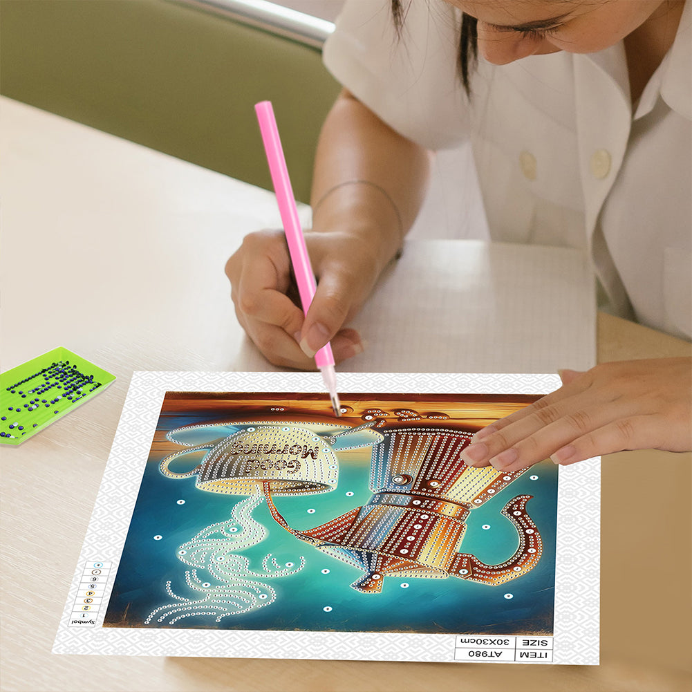 Coffee Dessert - Special Shaped Drill Diamond Painting 30*30CM