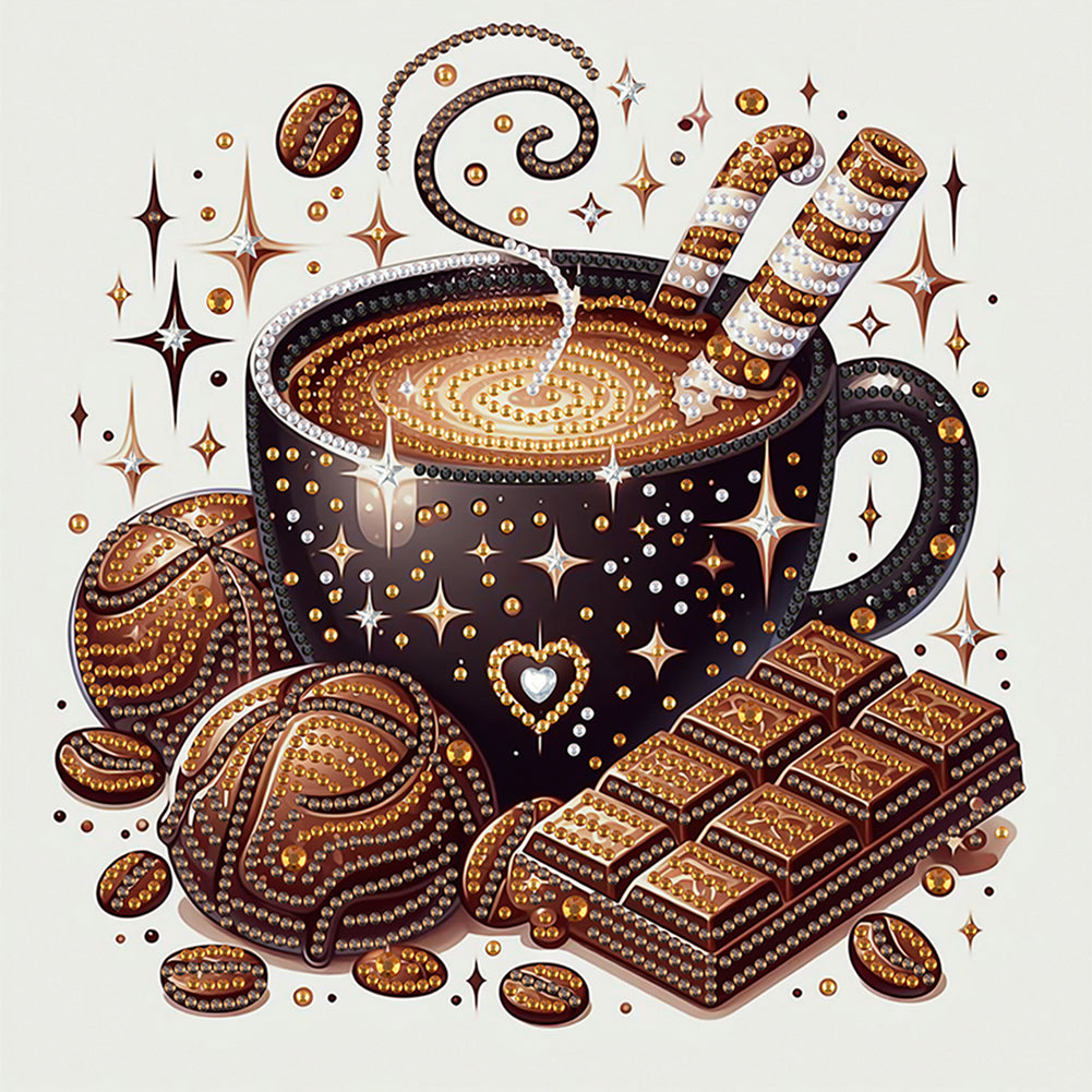 Coffee Dessert - Special Shaped Drill Diamond Painting 30*30CM