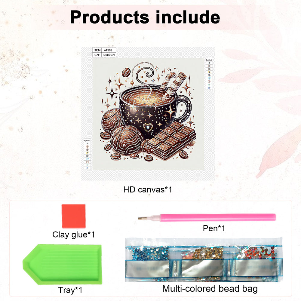 Coffee Dessert - Special Shaped Drill Diamond Painting 30*30CM